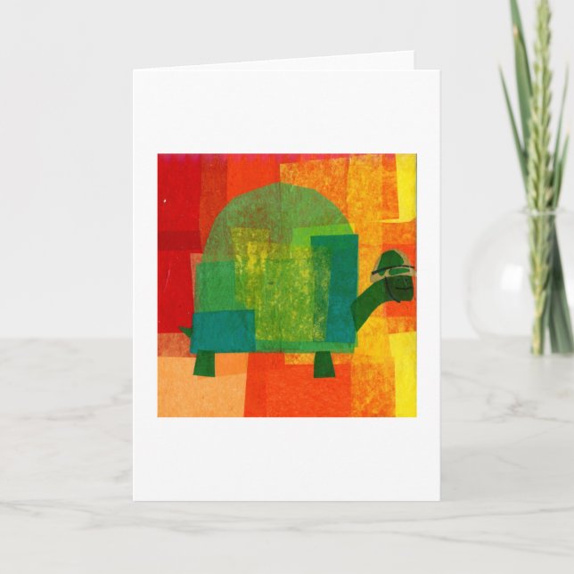 Carte Tortue avec casque de l'armée (Devant)