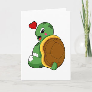 Carte Tortue avec cœur