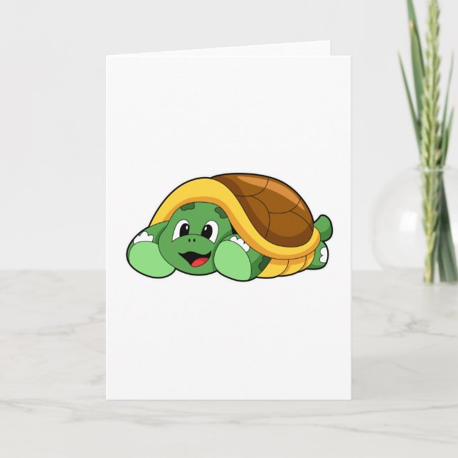 Carte Tortue avec coquille en couverture (Devant)