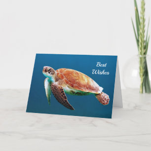 Carte Tortue Blue Water Mariage photo