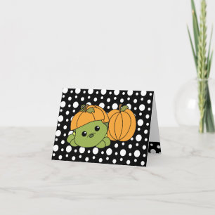 Carte Tortue Cutie en costume Citrouille !