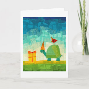 Carte Tortue d'anniversaire