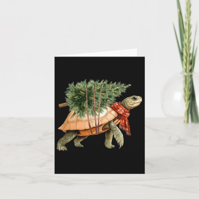 Carte Tortue de mer Noël Arbre Tortue Plage Lover Océan (Devant)