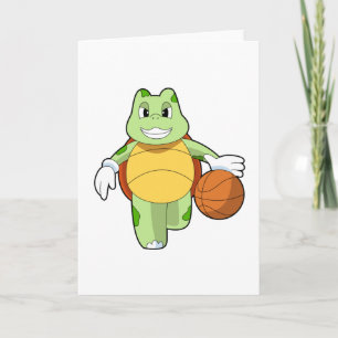 Carte Tortue en tant que joueur de basket-ball avec Bask