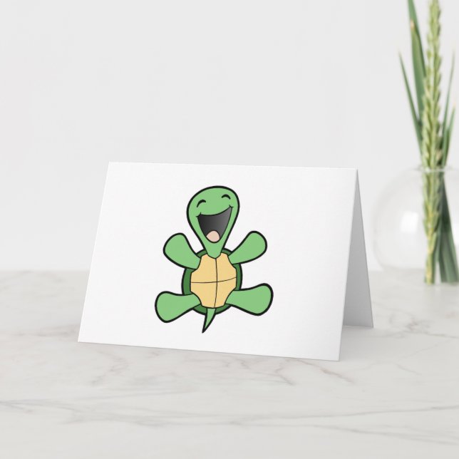 Carte Tortue heureuse (Devant)