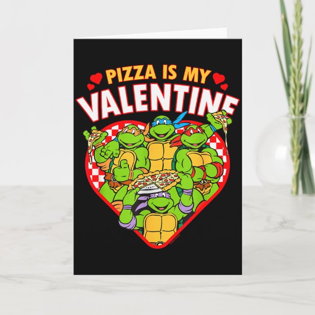 Carte Tortues Ninja Pizza Est Ma Saint-Valentin (Devant)