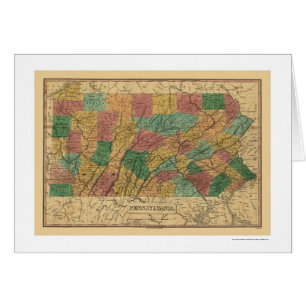 Carte tôt 1829 de chemin de fer de la Pennsylvanie