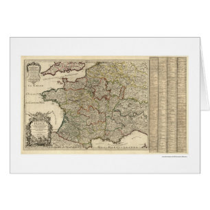 Carte tôt de la France 1700
