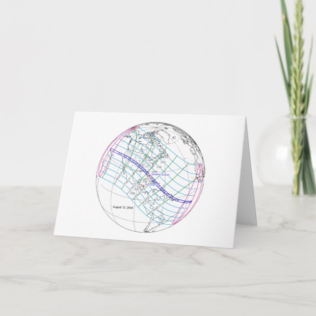 Carte Total Solaire Eclipse 2045 Global Path (Devant)