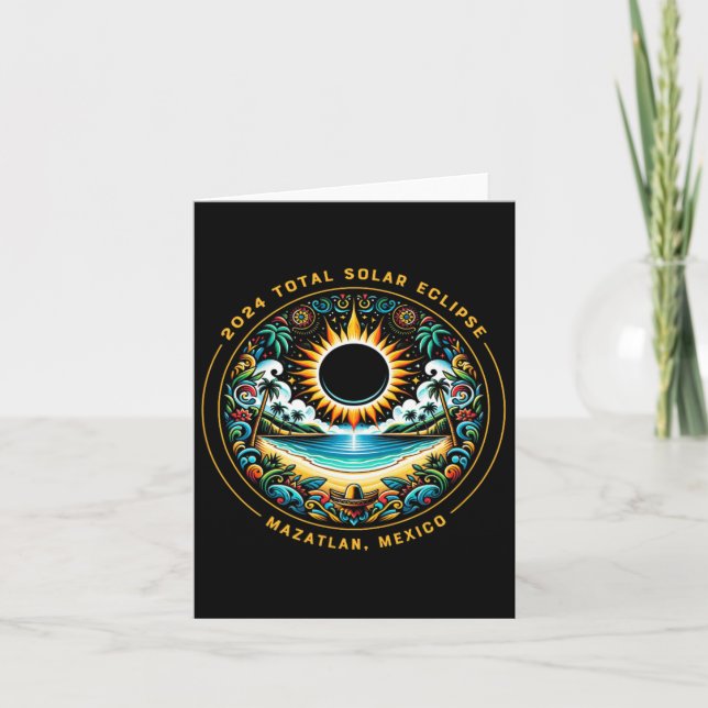 Carte Total Solaire Eclipse Mazatlan Mexique - Plage mex (Devant)
