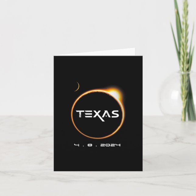Carte Total Texas 4.08.2024 Total Solar Eclipse 2024 (Devant)