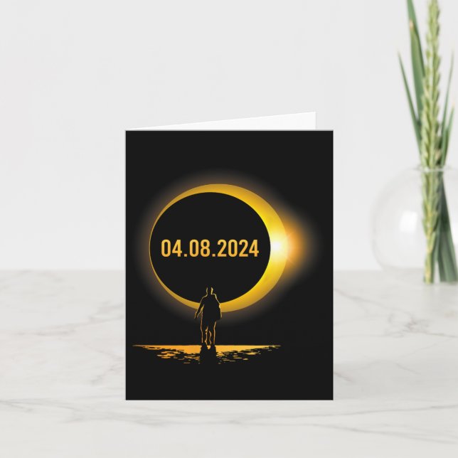 Carte Totalité 04 08 24 Funny Total Solaire Eclipse 2024 (Devant)
