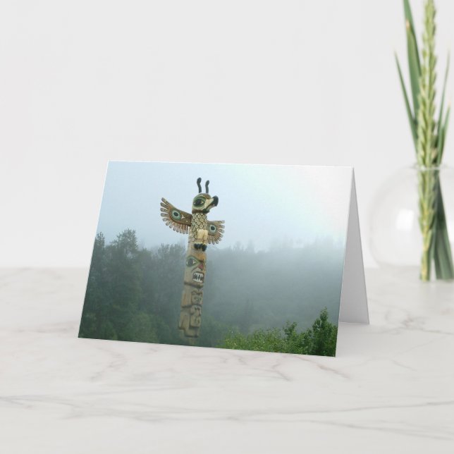 Carte Totem Rising in the Mist Greeting Card (Devant)