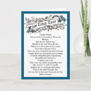 Carte Totus Tuus Pape de prière Saint Jean-Paul II