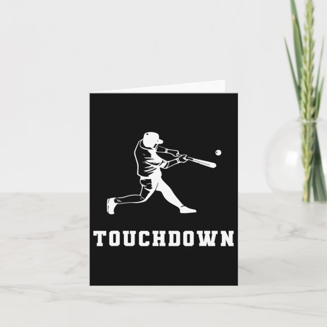 Carte Touchdown Baseball Humour Funny Touchdown Baseball (Devant)