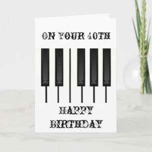 Carte Touches de piano