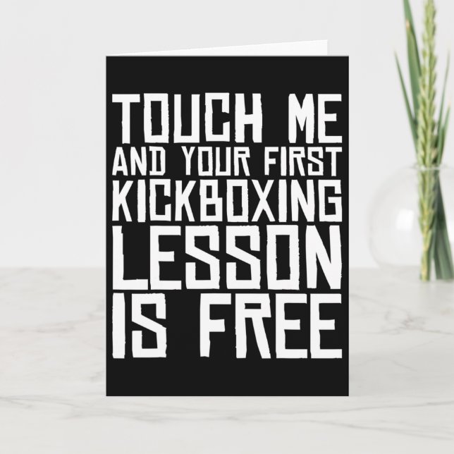 Carte Touchez-moi et votre premier cours de kickboxing e (Devant)