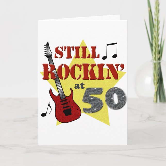 Carte Toujours en train de rocker à 50 ans (Devant)