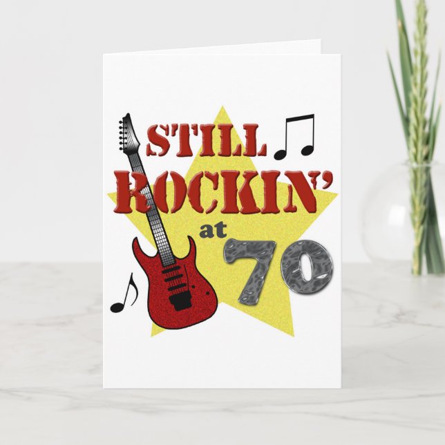 Carte Toujours en train de rocker à 70 ans (Devant)