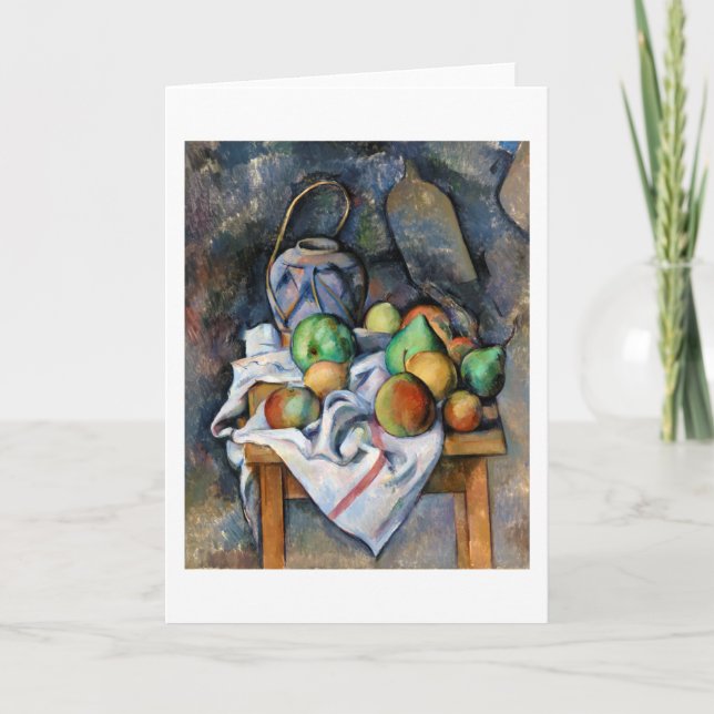 Carte Toujours la vie avec les fruits, Paul Cezanne (Devant)