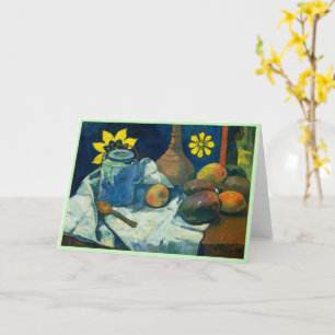 Carte Toujours la vie avec théière et fruits, Paul Gaugu