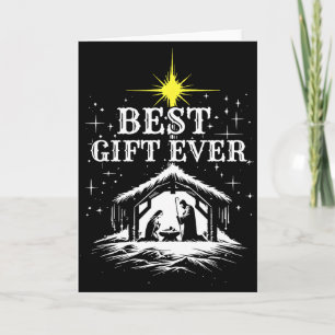 Carte Toujours Noël Jésus Scène de la Nativité Chrétien