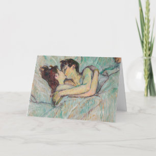 Carte Toulouse-Lautrec - Au lit : Le baiser