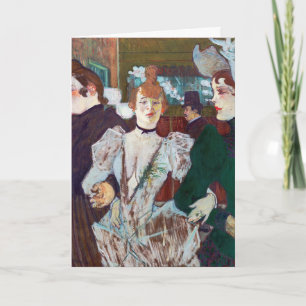 Carte Toulouse-Lautrec - La Goulue arrivant au Rouge