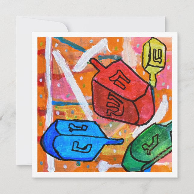 Carte Toupies de dreidel (Devant)