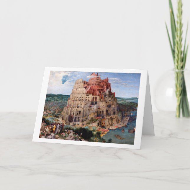Carte Tour de Babel, Pieter Bruegel l'Ancien, 1563 (Devant)