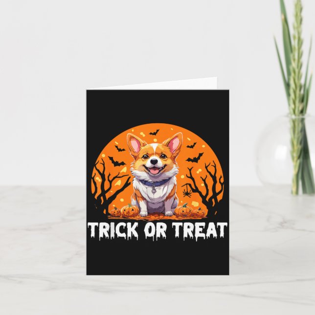 Carte Tour de friandises Halloween Chien (Devant)