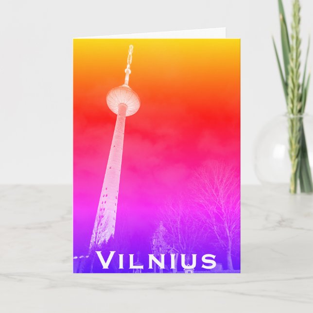 Carte Tour de télévision de Vilnius, Lituanie (Architect (Devant)