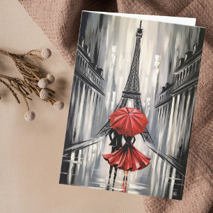 Carte Tour Eiffel Anniversaire Paris Amour Couple Romant