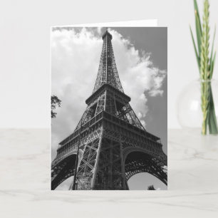 Carte Tour Eiffel noir et blanc à Paris
