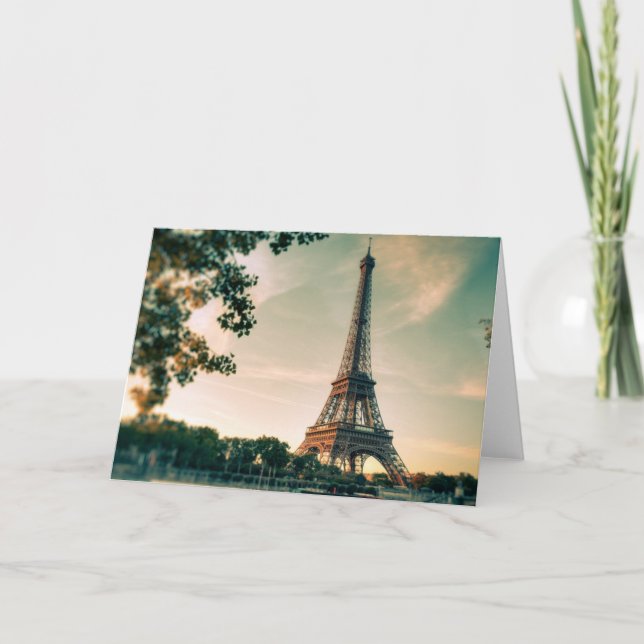 Carte Tour Eiffel Paris Love City Voyage romantique (Devant)