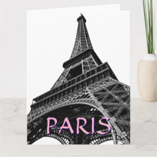 Carte Tour Eiffel Paris Travel Vintage Retro Art