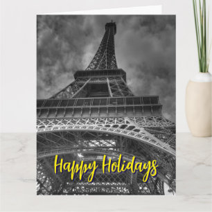 Carte Tour Eiffel Paris Travel Vintage Retro Art