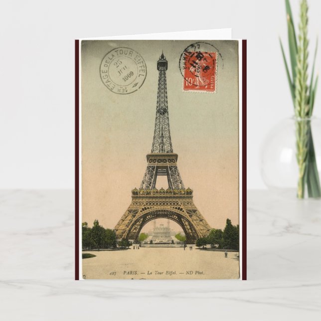 Carte Tour Eiffel vintage (Devant)