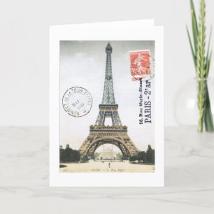 Carte Tour Eiffel vintage...carte de billet