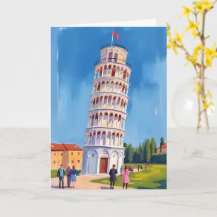 Carte Tour penchée de Pise Italie Peinture