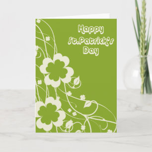 Carte tourbillonnant Floral St.Patrick's Day Card