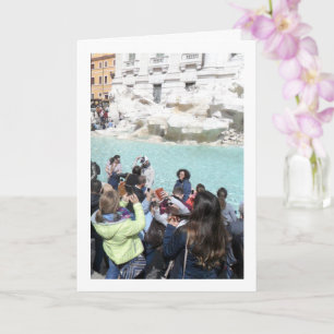Carte Touristes à la fontaine de Trevi, Rome