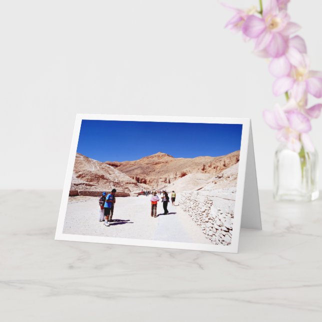 Carte Touristes dans la vallée des Rois, Louxor, Égypte (Orchidée)