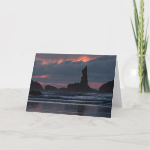 Carte Tournant le rose Pacifique - coucher du soleil de