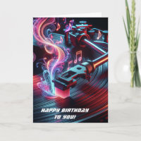 Tourne-disque Neon Anniversaire Avec Vinyl Record