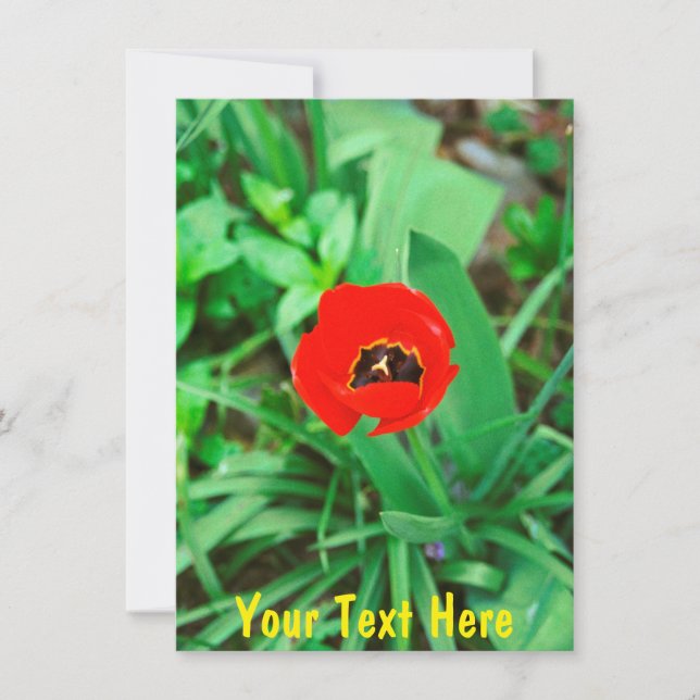 Carte Tournelle rouge personnalisable (Devant)