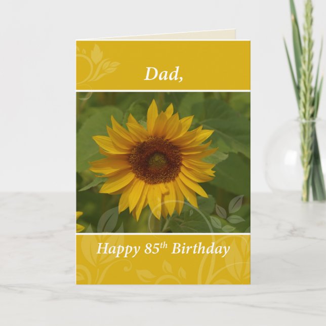 Carte Tournesol 85e anniversaire (Devant)