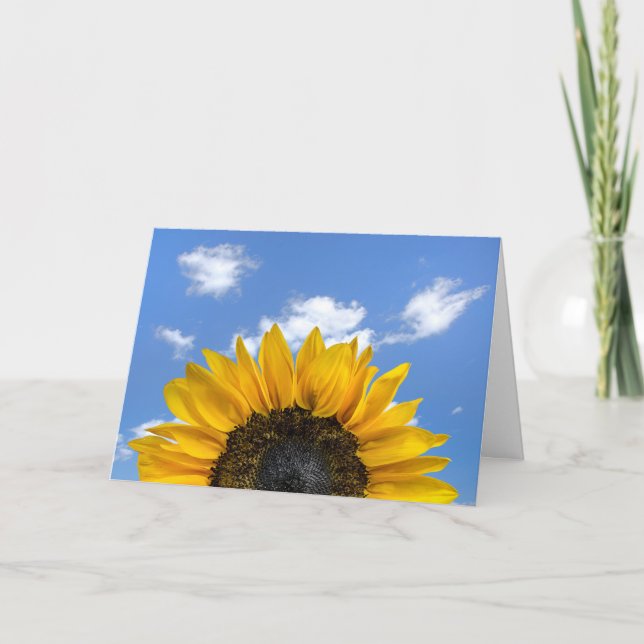 Carte Tournesol à demi-anniversaire (Devant)