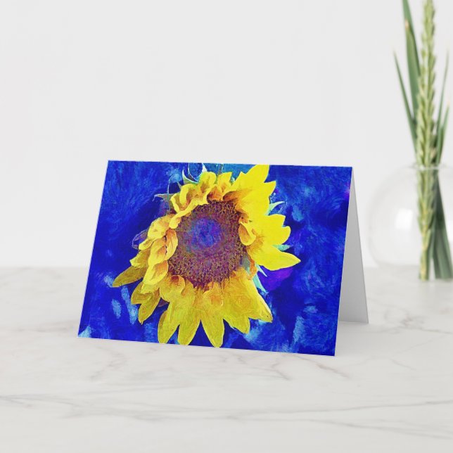 Carte Tournesol Artistique Couleurs Vivides Art Note Car (Devant)