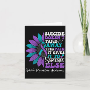 Carte Tournesol de la douleur du suicide Sensibilisation